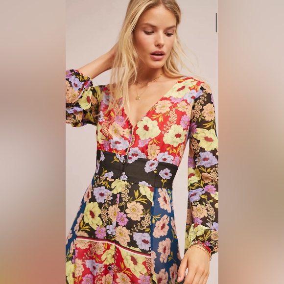 Anthropologie-Maeve Gardenia Wrap Dress - Picture 4 of 15
